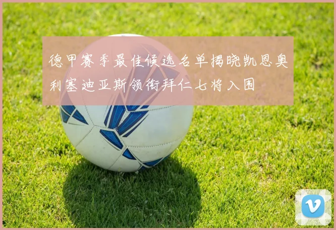 德甲赛季最佳候选名单揭晓凯恩奥利塞迪亚斯领衔拜仁七将入围